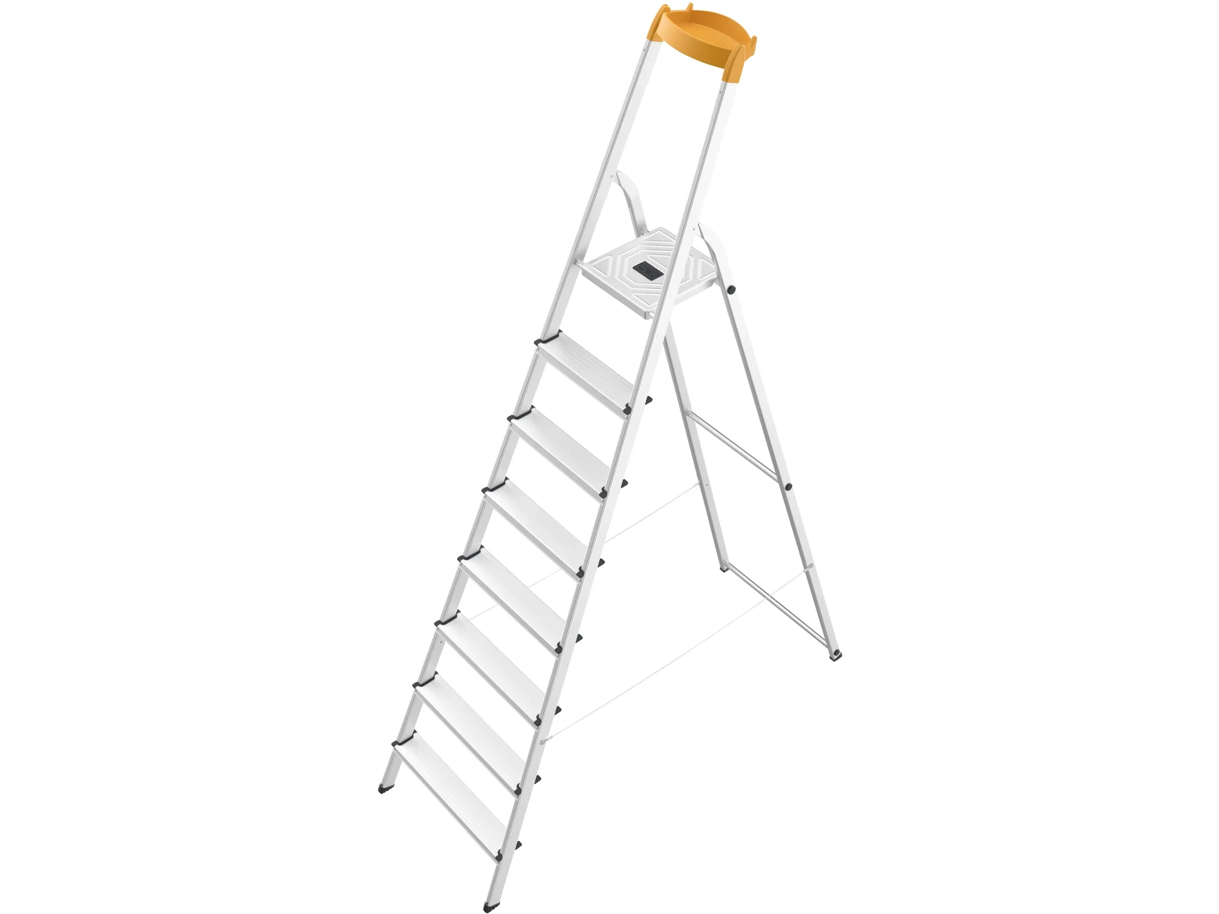 Hailo L58 Alu-Sicherheits-Stehleiter – 8-stufig, Aluminium