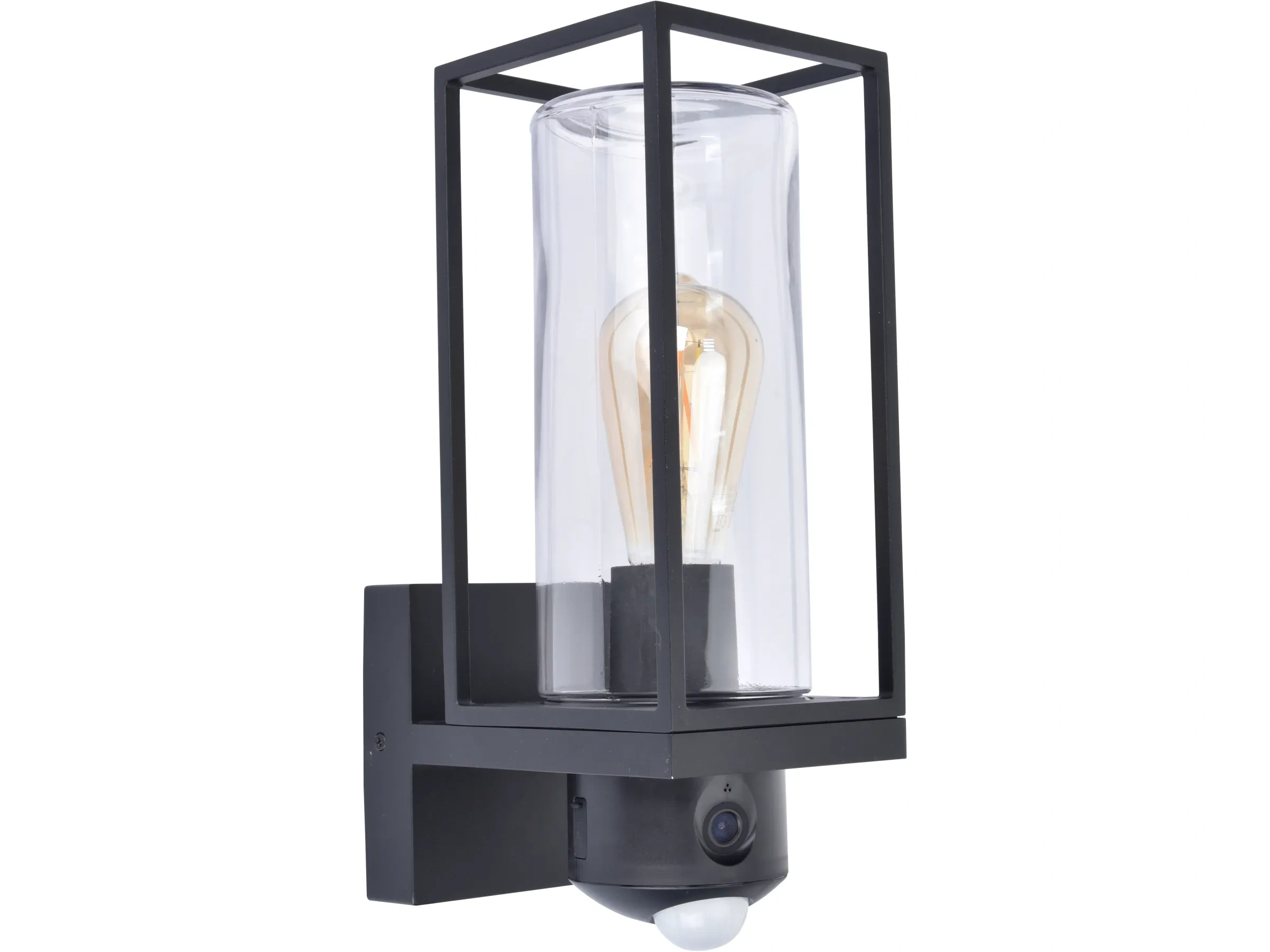 Lutec Kameraleuchte Flair – 1-flammig, Mattschwarz, 32,6 × 12 × 17,2 cm