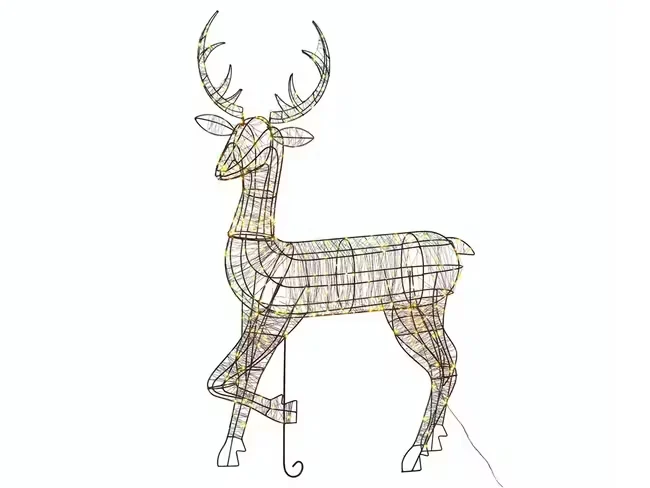 Beliani LED-Dekoration „Mahlatti“ – Rentier 128 cm, warmweiß