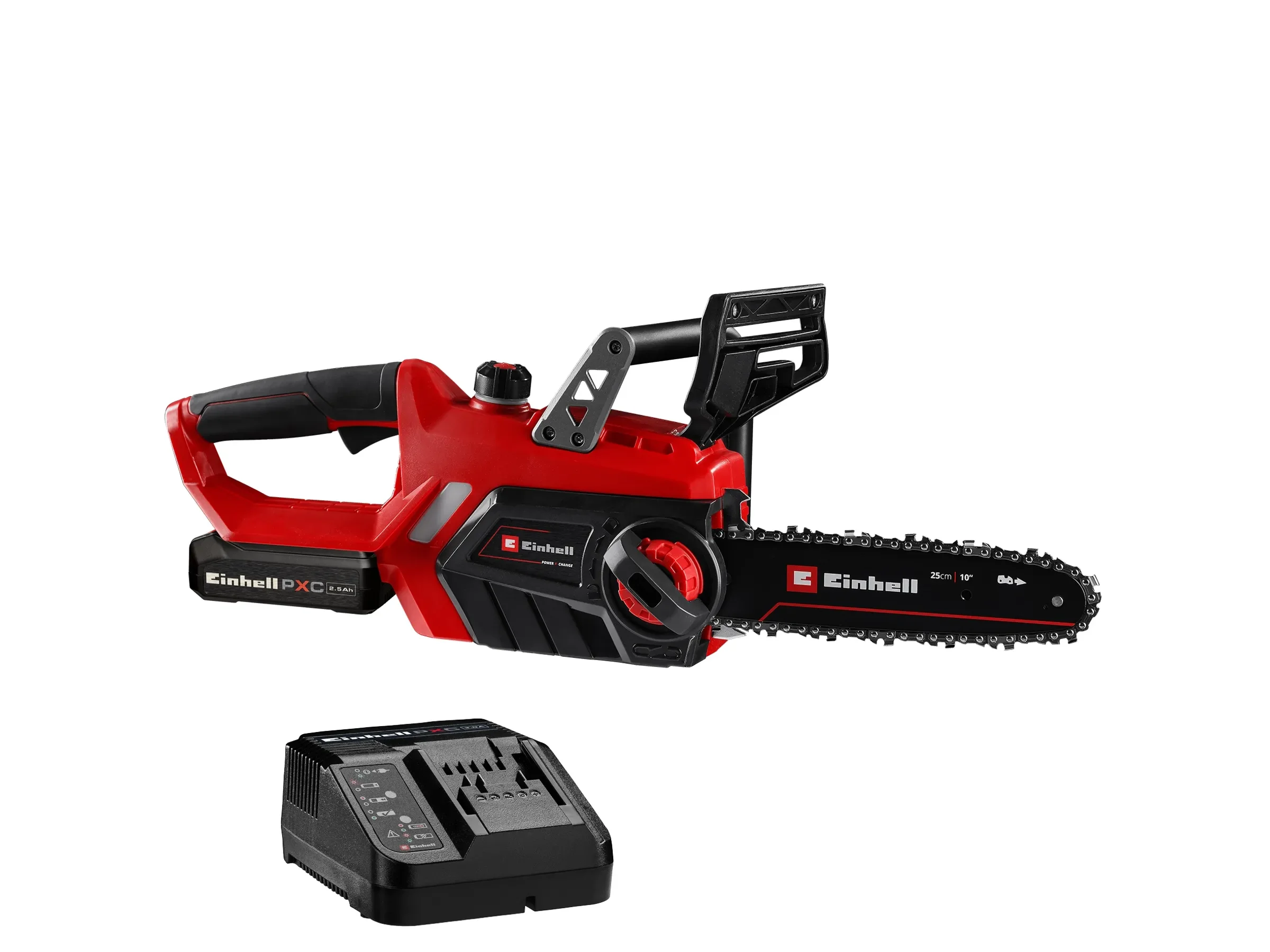 Einhell Akku Kettensaege GE LC 18 25 1 Li Kit 2 5Ah Rot Schwarz