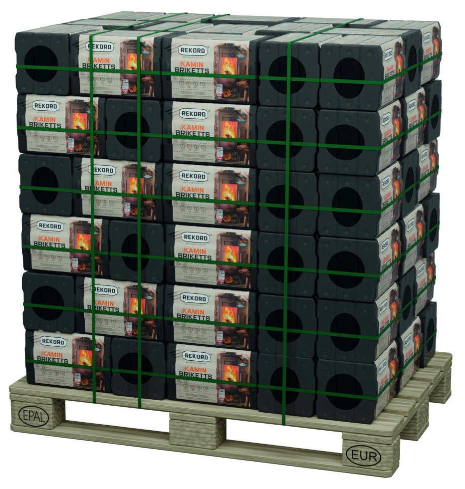 Braunkohle-Kaminbriketts 10 kg – Palettenabnahme (90 Pack)