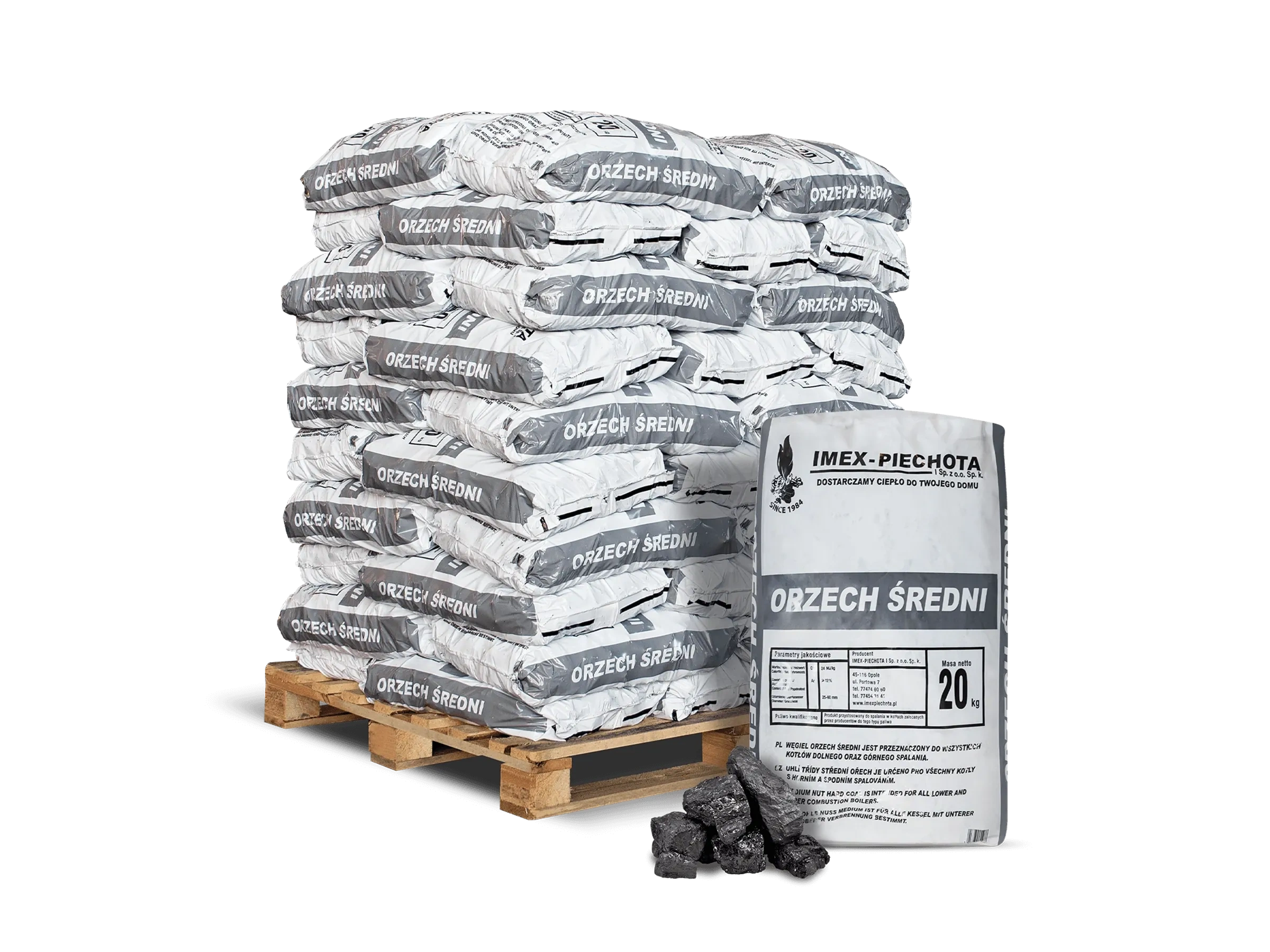 ANMAG Steinkohle 25–60 mm – 20 kg × 50 Säcke (1.000 kg Palette)