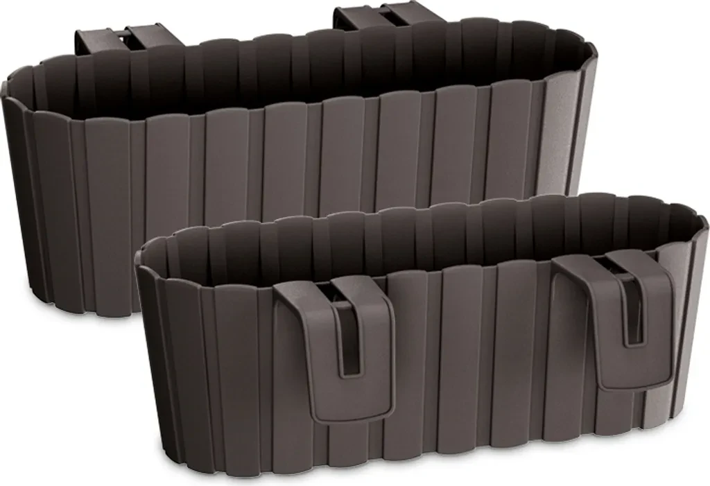 Prosperplast Boardee Hook Blumentopf – 4,9 L – Braun – 38,3 x 21,2 x 13 cm